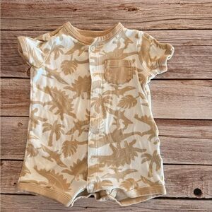 Carter's Tan Leaf Print One Piece